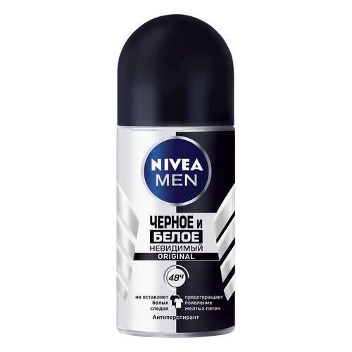 Антиперспирант Nivea Ролик мужской Невидимая защита для черного и белого 50мл в Магнит Косметик