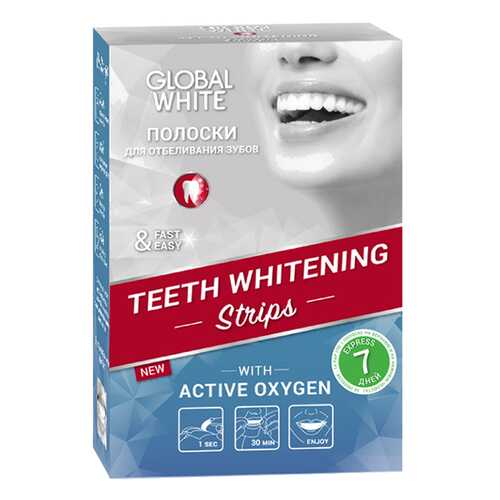 Пластина для отбеливания зубов Global White Teeth Whitening Strips Express в Магнит Косметик