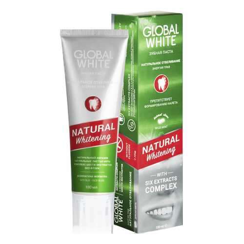 Зубная паста Global white Натуральное отбеливание в Магнит Косметик