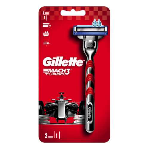 Бритва Gillette MACH3 Turbo с 2 сменными кассетами в Магнит Косметик