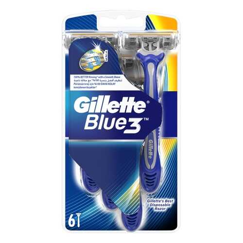 Одноразовая мужская бритва Gillette Blue3 6 шт в Магнит Косметик