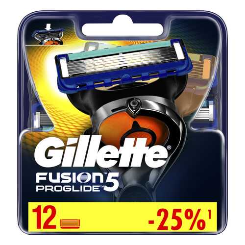 Сменные Кассеты Gillette Fusion5 ProGlide 12 шт в Магнит Косметик