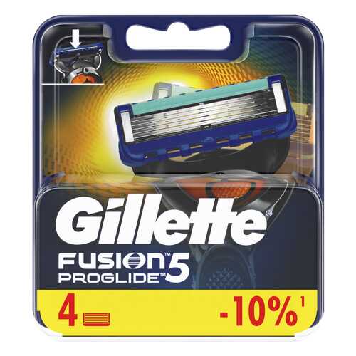 Сменные кассеты Gillette Fusion5 ProGlide 4 шт в Магнит Косметик