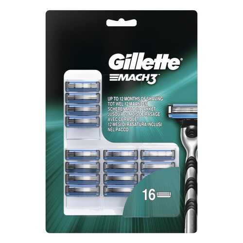 Сменные кассеты Gillette Mach3 для мужской бритвы, 16 шт в Магнит Косметик