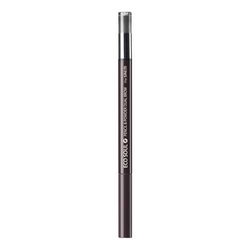 Карандаш для бровей The Saem Eco soul pencil & powder dual brow 03 Black gray 0,8 г в Магнит Косметик