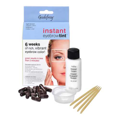 Краска для бровей Godefroy Instant Eyebrow Tint Kit 505 Light Brown 15 капсул в Магнит Косметик