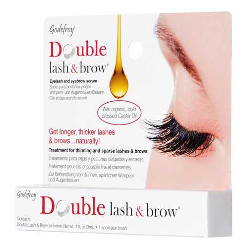 Средство для роста ресниц и бровей Godefroy Double Lash & Brow Organic Oil 3 мл в Магнит Косметик