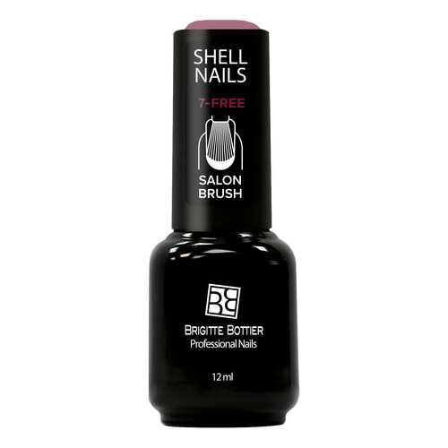 Гель-лак Brigitte Bottier Shell Nails тон 984 светло-бордовый с мелкими блестками, 12мл в Магнит Косметик