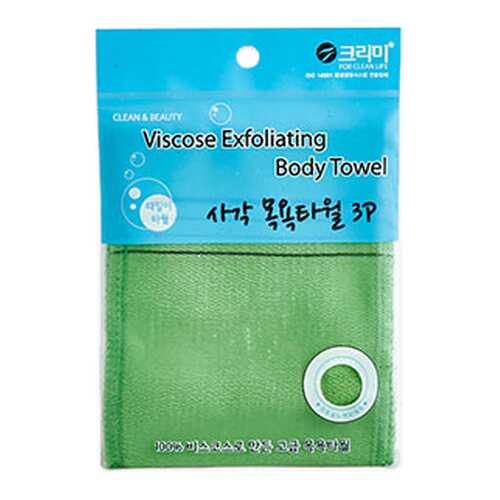 Мочалка для тела Sungbo Cleamy Viscose Squared Bath Towel в Магнит Косметик