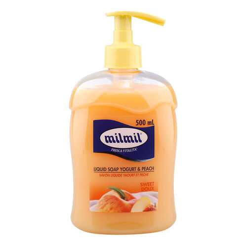 Мыло MilMil жидкое для рук с ароматом йогурта и персика с дозатором 500мл в Магнит Косметик