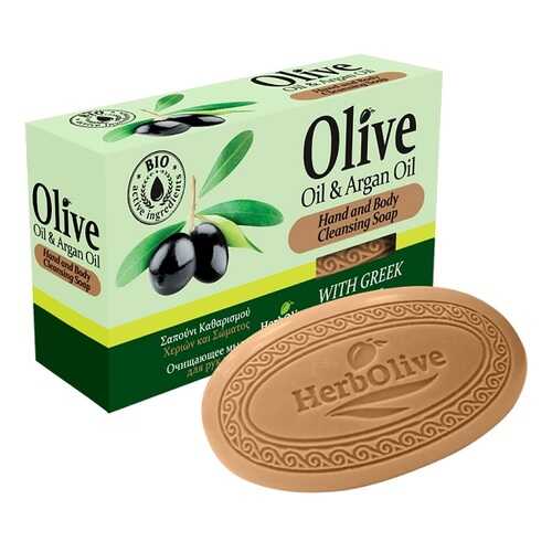 Оливковое мыло Herbolive с маслом арганы 90 гр в Магнит Косметик