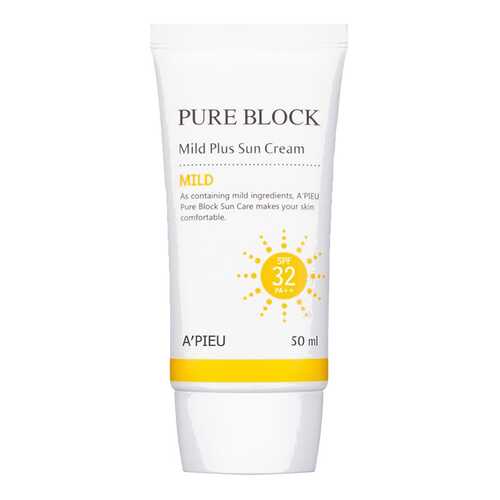 Солнцезащитное средство A'pieu Pure Block Natural Mild Plus Sun Cream SPF 32 50 мл в Магнит Косметик