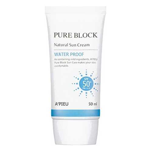 Солнцезащитное средство A'pieu Pure Block Natural Waterproof Sun Cream SPF50+ 50 мл в Магнит Косметик
