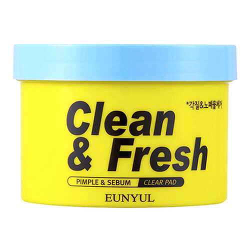 EUNYUL Очищающие диски EUNYUL Clean & Fresh Pimple & Sebum Clear Pad с кислотами, 170 мл, в Магнит Косметик