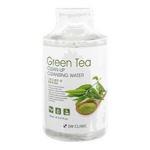 Очищающая вода 3W Clinic Green Tea Clean-Up Cleansing Water 500 мл в Магнит Косметик