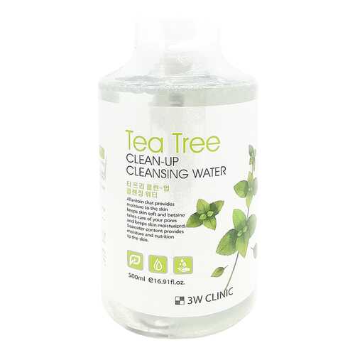 Очищающая вода 3W Clinic Tea Tree Clean-Up Cleansing Water 500 мл в Магнит Косметик