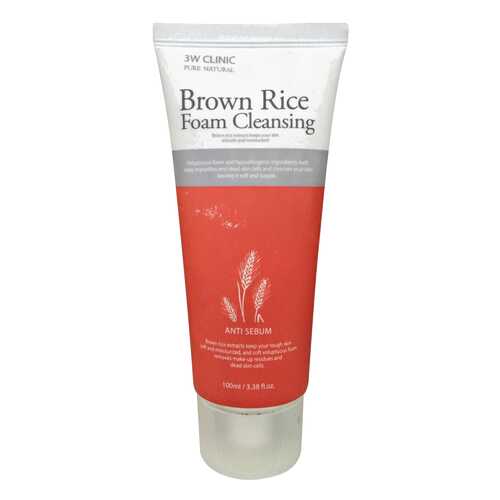 Пенка для умывания 3W Clinic Brown Rice Foam 130 г в Магнит Косметик