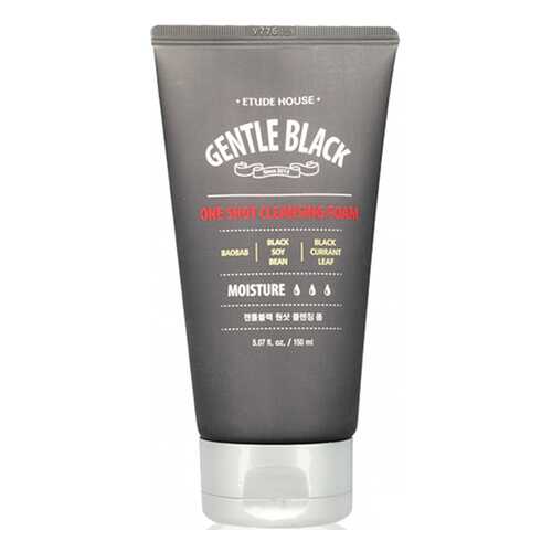 Пенка для умывания Etude House Gentle Black One Shot Cleansing Foam 150 мл в Магнит Косметик