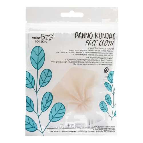 Спонж для умывания PuroBio Panno Konjac Face Cloth в Магнит Косметик
