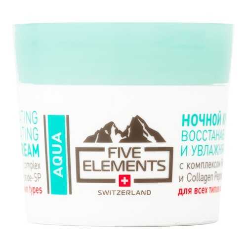 Крем для лица Five Elements Aqua Regenerating and hydrating night cream в Магнит Косметик