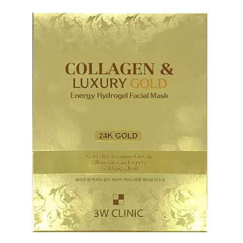 Маска для лица 3W Clinic Collagen & Luxury Gold Energy Hydrogel Facial Mask 30 мл в Магнит Косметик