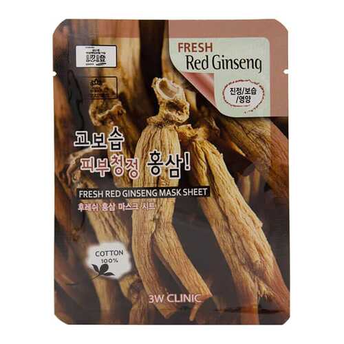 Маска для лица 3W Clinic Fresh Ginseng Mask Sheet 23 мл в Магнит Косметик