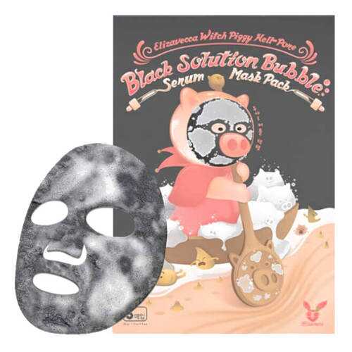 Маска для лица Elizavecca Witch Piggy Hell Pore black solution bubble serum mask pack 28гр в Магнит Косметик