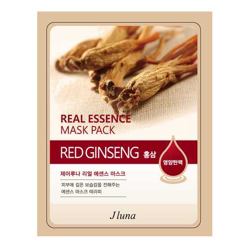 Маска для лица J Luna Real Essence Mask Pack Red Ginseng 25 мл в Магнит Косметик