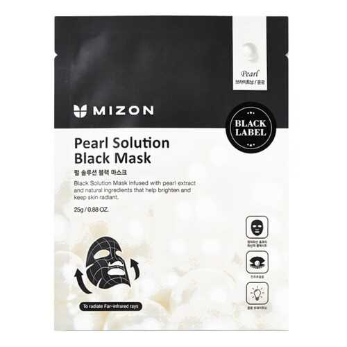 Маска для лица Mizon с жемчугом Pearl Solution Black Mask, 25 г в Магнит Косметик