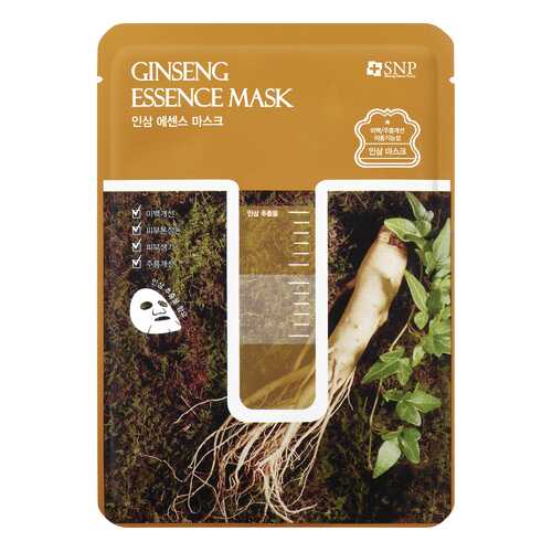 Маска для лица SNP Ginseng Essence Mask с экстрактом корня женьшеня 25 мл в Магнит Косметик