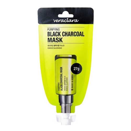 Маска для лица Veraclara Puryfying black charcoal mask 27 г в Магнит Косметик