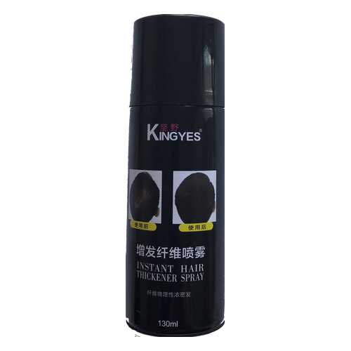 Аэрозольный загуститель/стайлинг волос KINGYES Black (черный), 130мл в Магнит Косметик