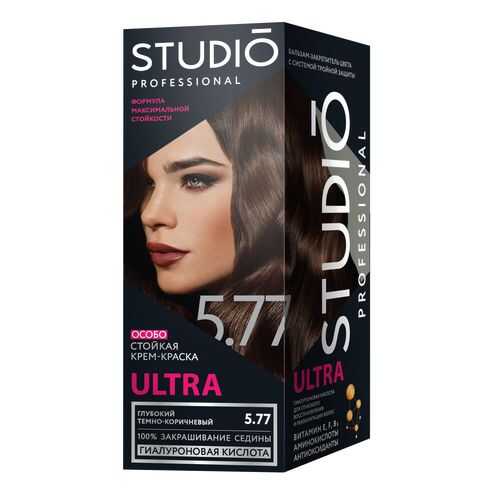 Комплект ULTRA STUDIO PROFESSIONAL 5.77 глубокий темно-коричневый 2*50+15 мл в Магнит Косметик