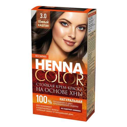 Краска для волос Фитокосметик Henna Color 3.0 Темный каштан 115 мл в Магнит Косметик