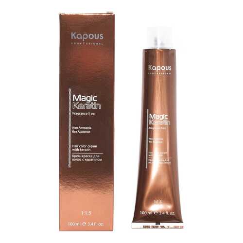 Краска для волос Kapous Professional Magic Keratin Non Ammonia 1.0 Черный 100 мл в Магнит Косметик