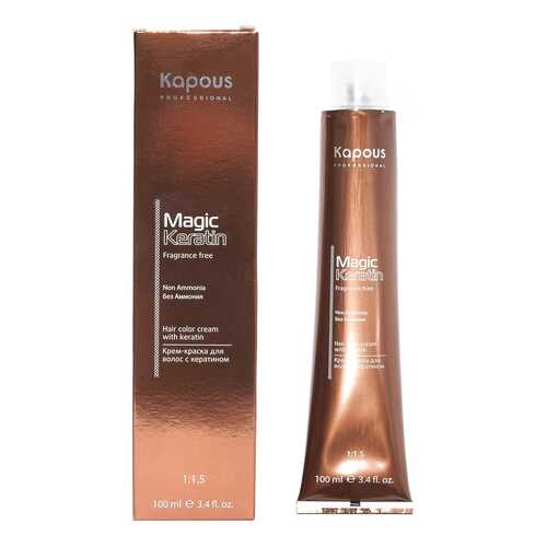 Краска для волос Kapous Professional Magic Keratin Non Ammonia 7.4 Медный блонд 100 мл в Магнит Косметик