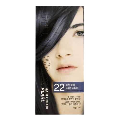 Краска для волос Welcos Fruits Wax Pearl Hair Color 22 Blue Black 60 мл в Магнит Косметик