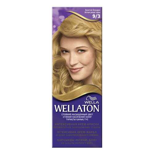 Краска для волос Wella Wellaton 9/3 золотой блондин 110 мл в Магнит Косметик