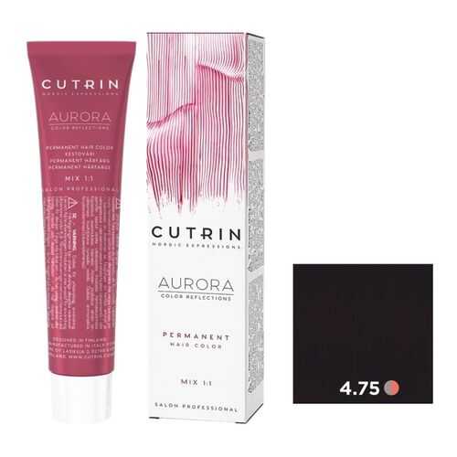 Крем-краска для волос AURORA PERMANENT CUTRIN 4.75 миндаль в шоколаде 60 мл в Магнит Косметик