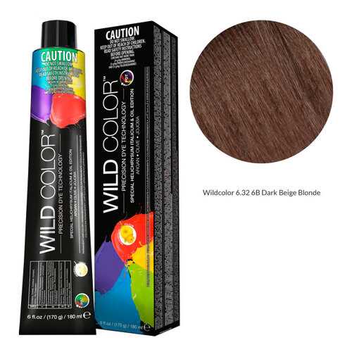Wildcolor - Стойкая крем-краска Permanent Hair Color 6.32 6B Темный бежевый блонд 180 мл в Магнит Косметик