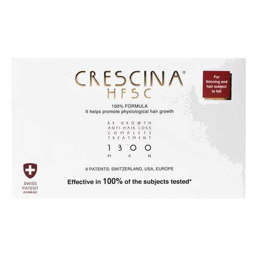 Ампулы для волос Crescina 1300 для стимулирования роста волос для мужчин №10 в Магнит Косметик