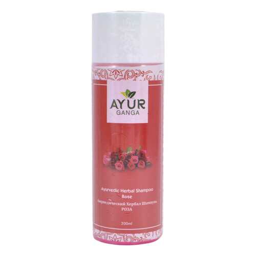 Шампунь РОЗА (Ayurvedic Herbal Shampoo ROSE) AYUR GANGA, 200мл в Магнит Косметик